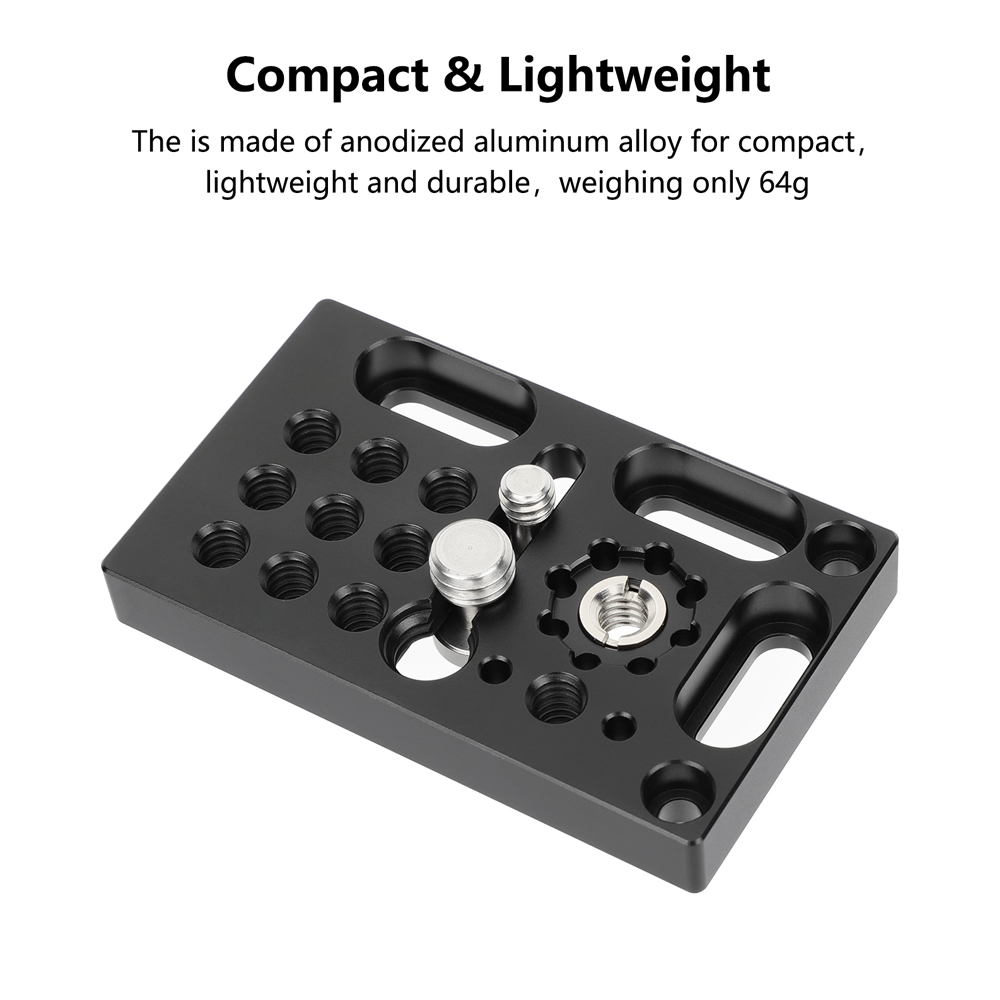 CAMVATE Mini Cheese Plate with 3/8"-16 ARRI-Style Accessory Mount