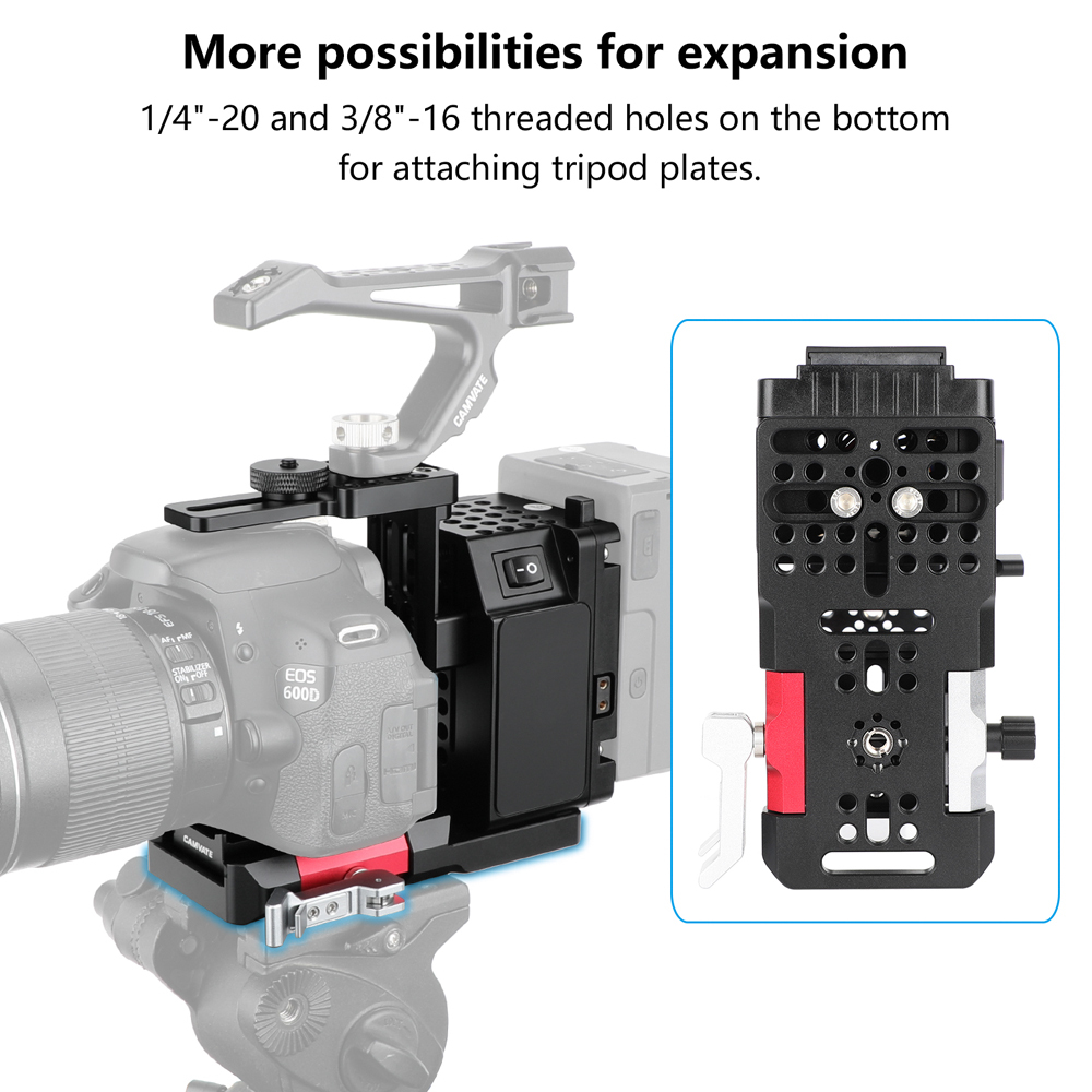 CAMVATE Height-Adjustable Expansion Module Camera Cage with Top Handle