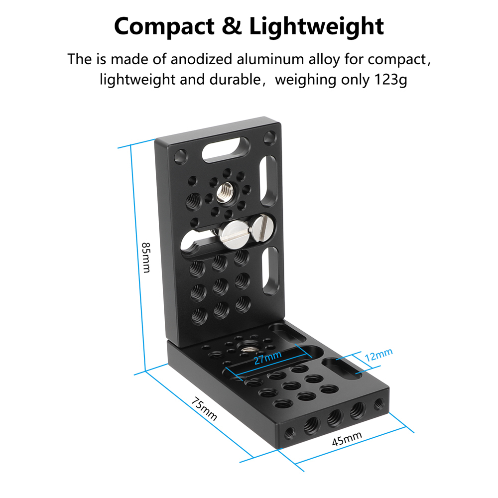 CAMVATE Mini Cheese Plate with 3/8"-16 ARRI-Style Accessory Mount