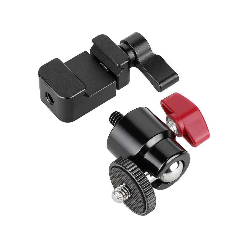 CAMVATE 1/4"-20 Mini Ball Head With NATO Clamp For DSLR Camera Monitor