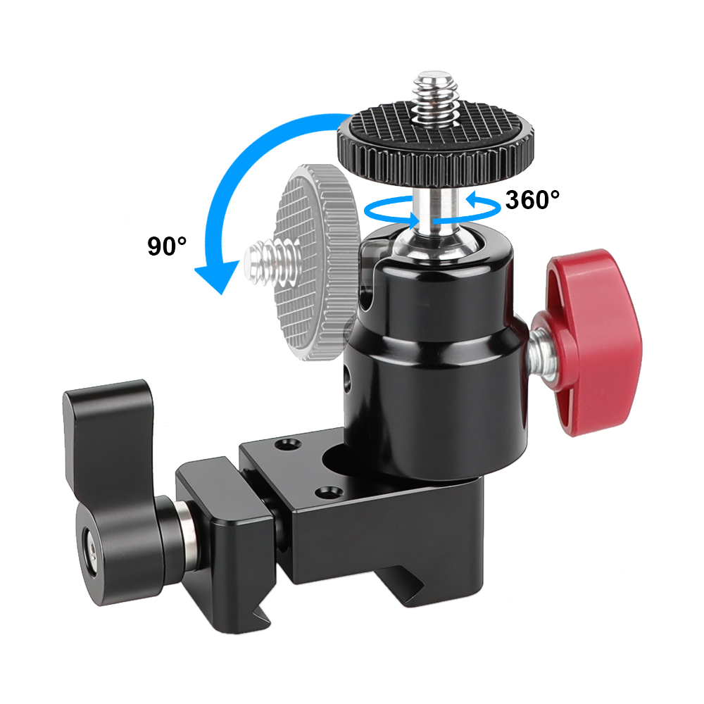 CAMVATE 1/4"-20 Mini Ball Head With NATO Clamp For DSLR Camera Monitor