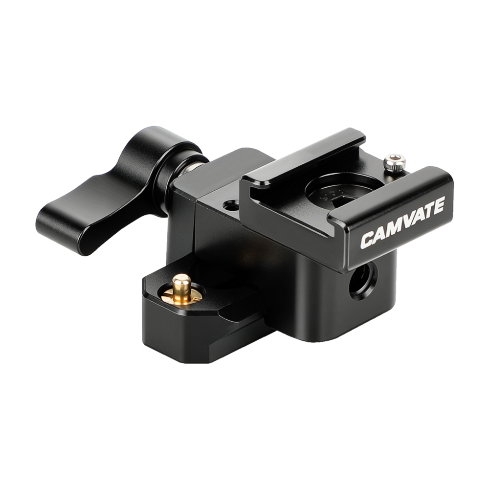 CAMVATE Quick Release Clamp( Black Wingnut) & Cold Shoe Mount Adapter