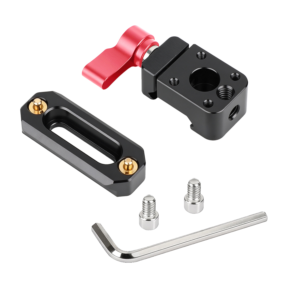 CAMVATE Swat Rail Clamp(Red Wingnut) & safety rail（5cm）