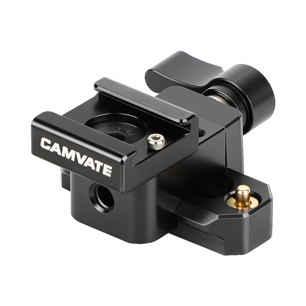 CAMVATE Quick Release Clamp( Black Wingnut) & Cold Shoe Mount Adapter