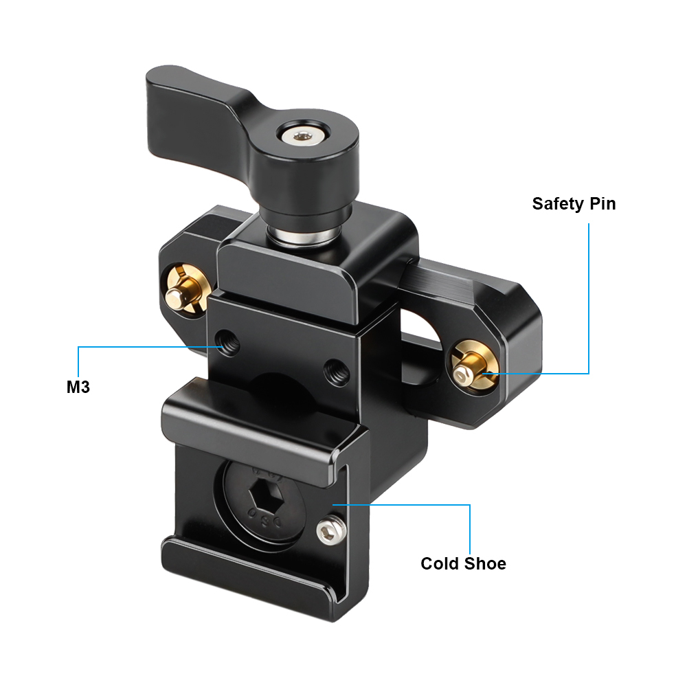 CAMVATE Quick Release Clamp( Black Wingnut) & Cold Shoe Mount Adapter