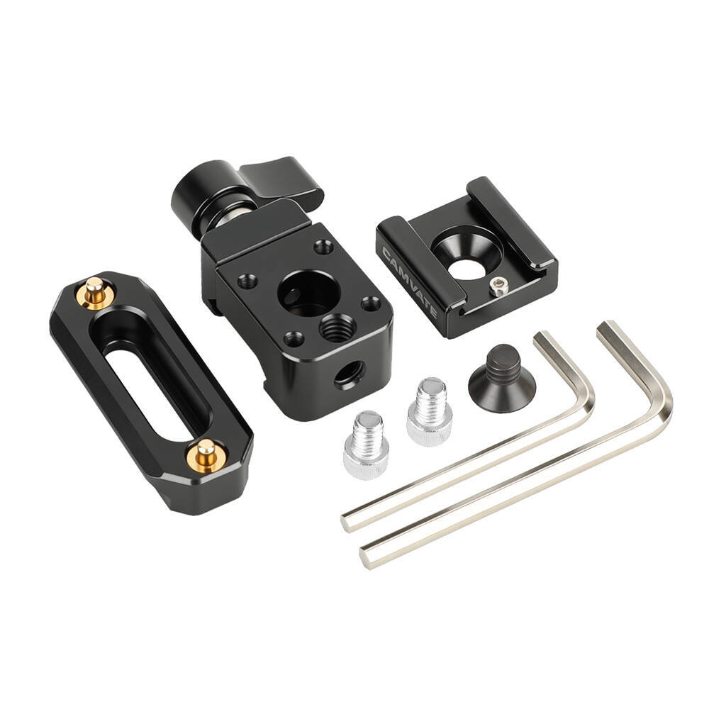 CAMVATE Quick Release Clamp( Black Wingnut) & Cold Shoe Mount Adapter