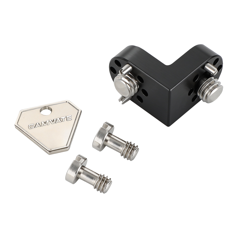 CAMVATE 1/4"-20 & 3/8"-16 Anti-Twist Accessory Mount (90-Degree)