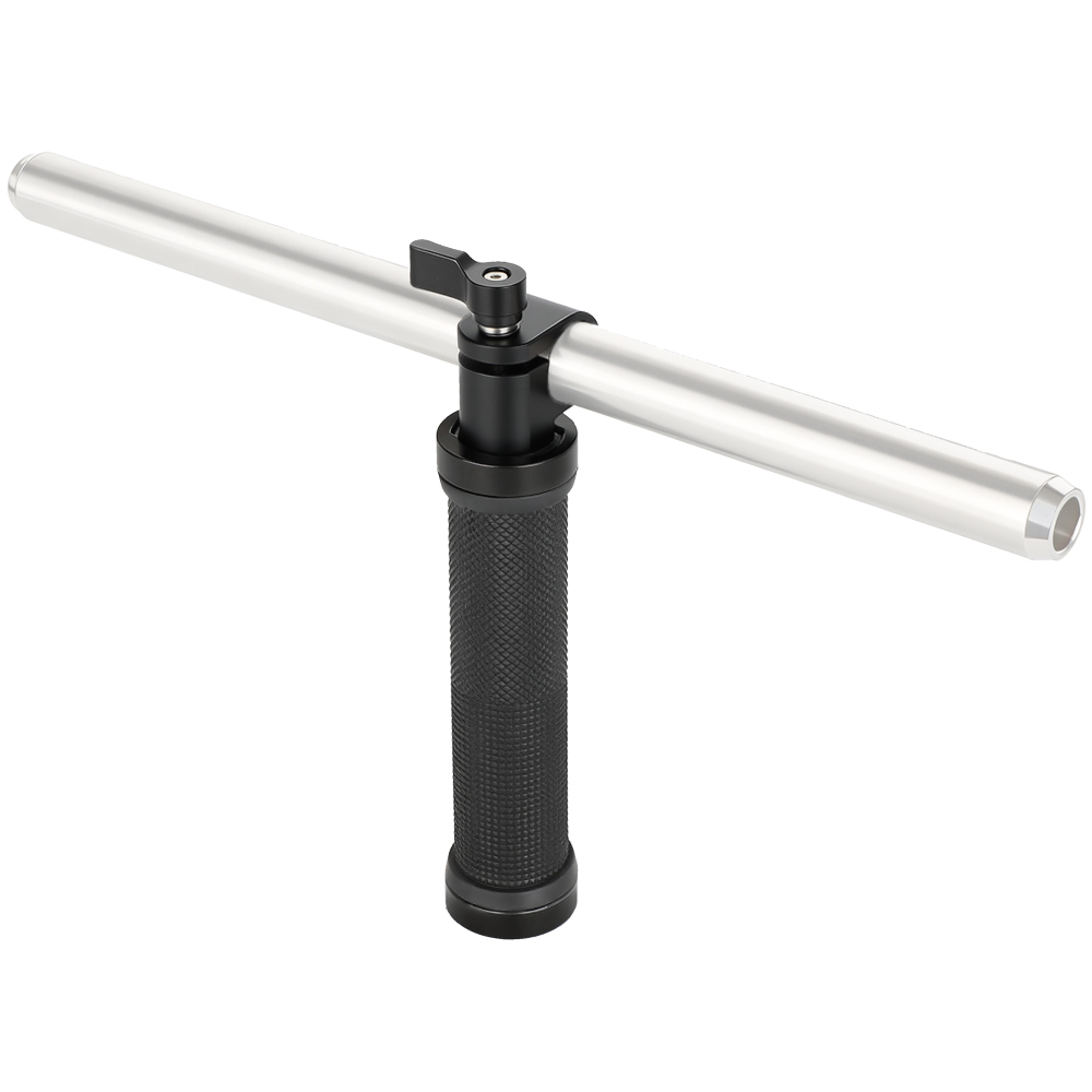 CAMVATE Rubber Handgrip With 19mm Single Rod Clamp Adapter For DSLR Camera Rod Supporting Rig