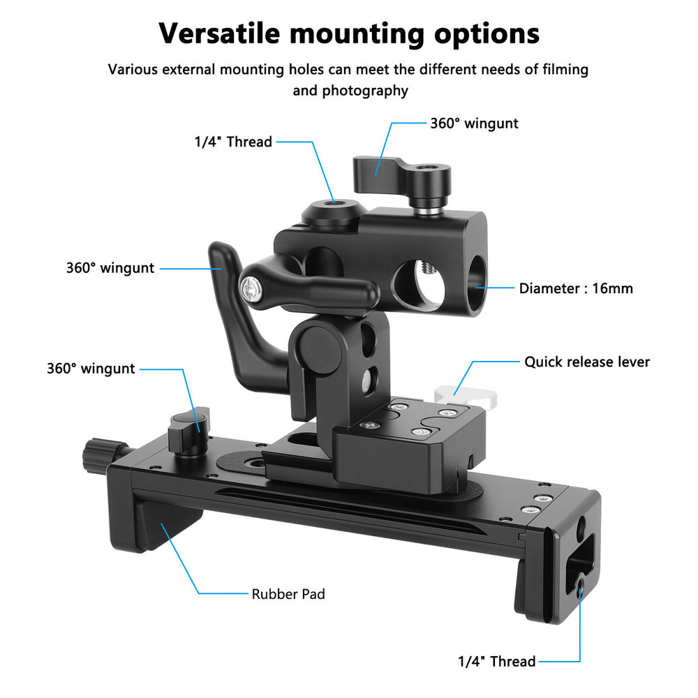 CAMVATE Adjustable VESA Monitor Bracket with with180° Swivel and 5/8" Pole Mount