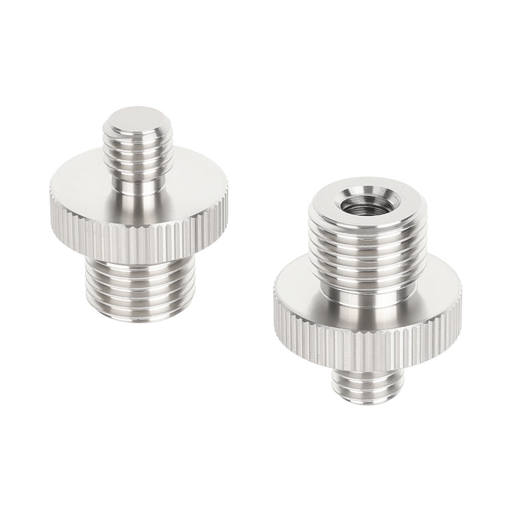 CAMVATE M8 Male to 1/2"-20 Male & 1/4"-20 Female Thread Adapter (Stainless Steel, 2-Pack)