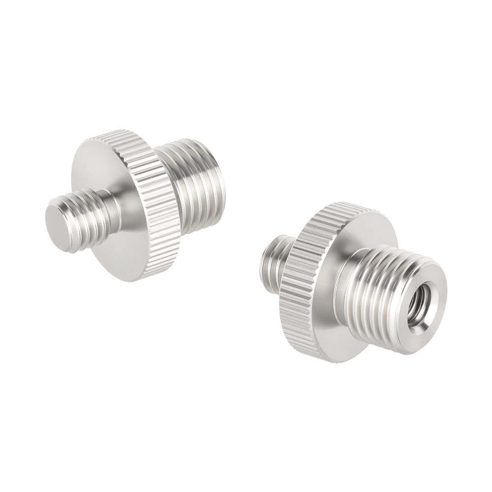 CAMVATE M8 Male to 1/2"-20 Male & 1/4"-20 Female Thread Adapter (Stainless Steel, 2-Pack)
