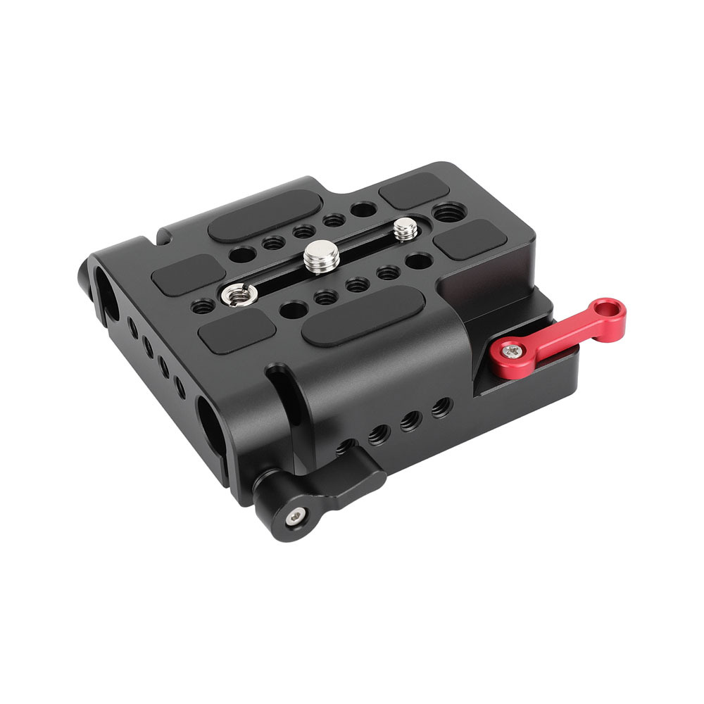 CAMVATE Quick Release Sliding Baseplate With 15mm Railblock Compatible With Standard ARRI 12" Dovetail Bridge Sled Plate