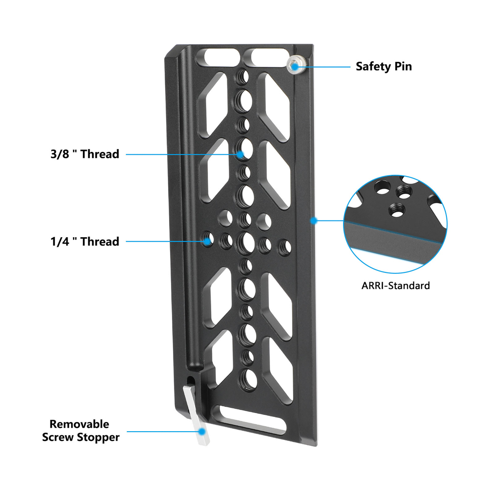 CAMVATE 8" ARRI-Standard Bottom Dovetail Plate