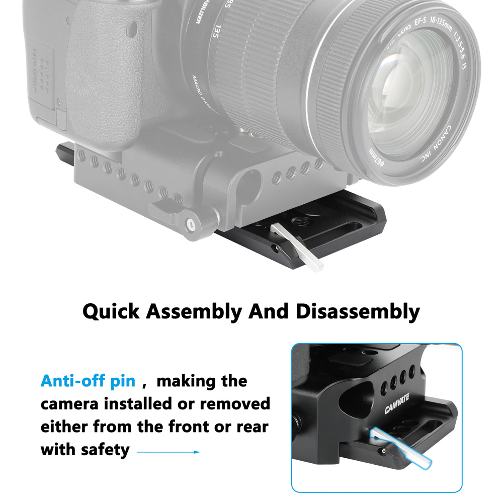 CAMVATE 8" ARRI-Standard Bottom Dovetail Plate