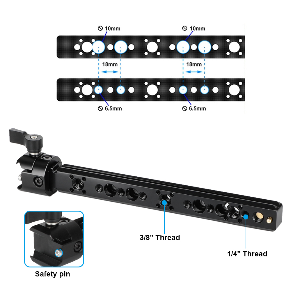 CAMVATE NATO Mount with Double-Sided Rail for DJI RS 2, RSC 2, RS 3 & RS 3 Pro