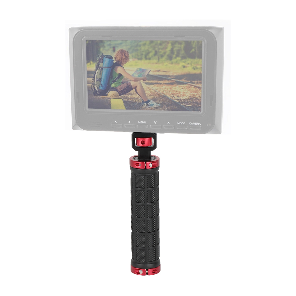 CAMVATE Handle Grip Micro Rod Mount Holder 1/4"-20 Thread with Large Knurled Edge Lock Nut for Camera Video Light Monitor