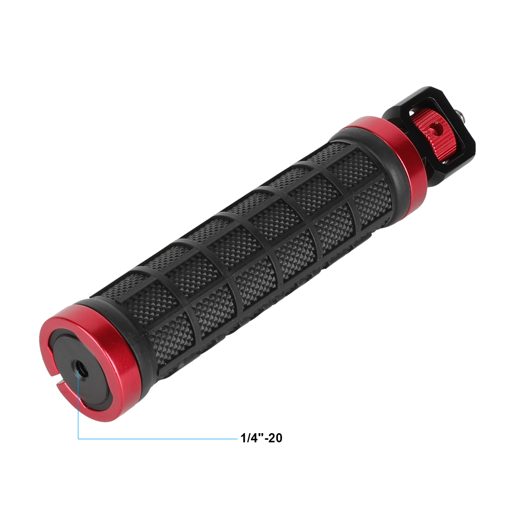 CAMVATE Handle Grip Micro Rod Mount Holder 1/4"-20 Thread with Large Knurled Edge Lock Nut for Camera Video Light Monitor