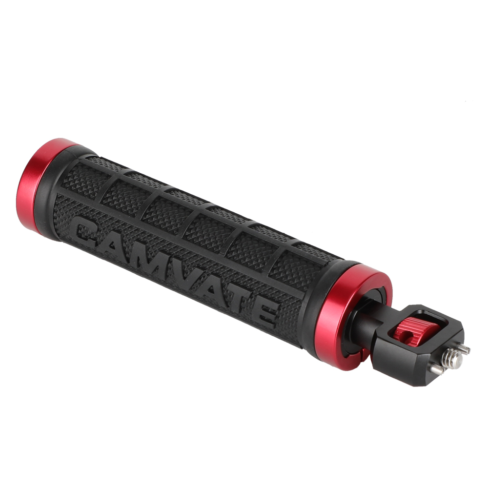 CAMVATE Handle Grip Micro Rod Mount Holder 1/4"-20 Thread with Large Knurled Edge Lock Nut for Camera Video Light Monitor
