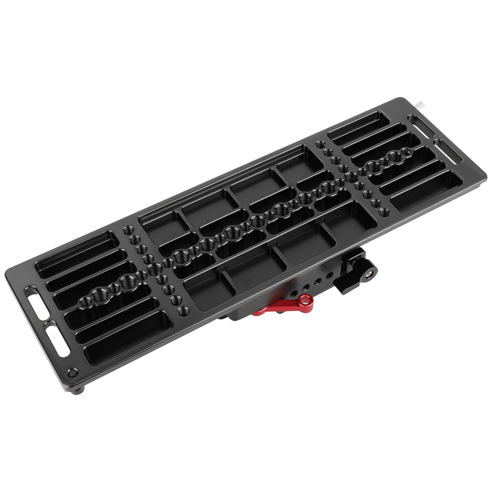 CAMVATE ARRI 12" Dovetail Bridge Plate And QR Base Plate With Double Rod Adapter