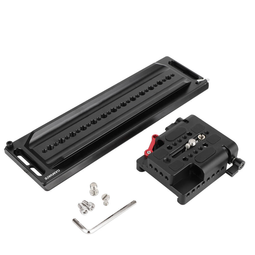 CAMVATE ARRI 12" Dovetail Bridge Plate And QR Base Plate With Double Rod Adapter