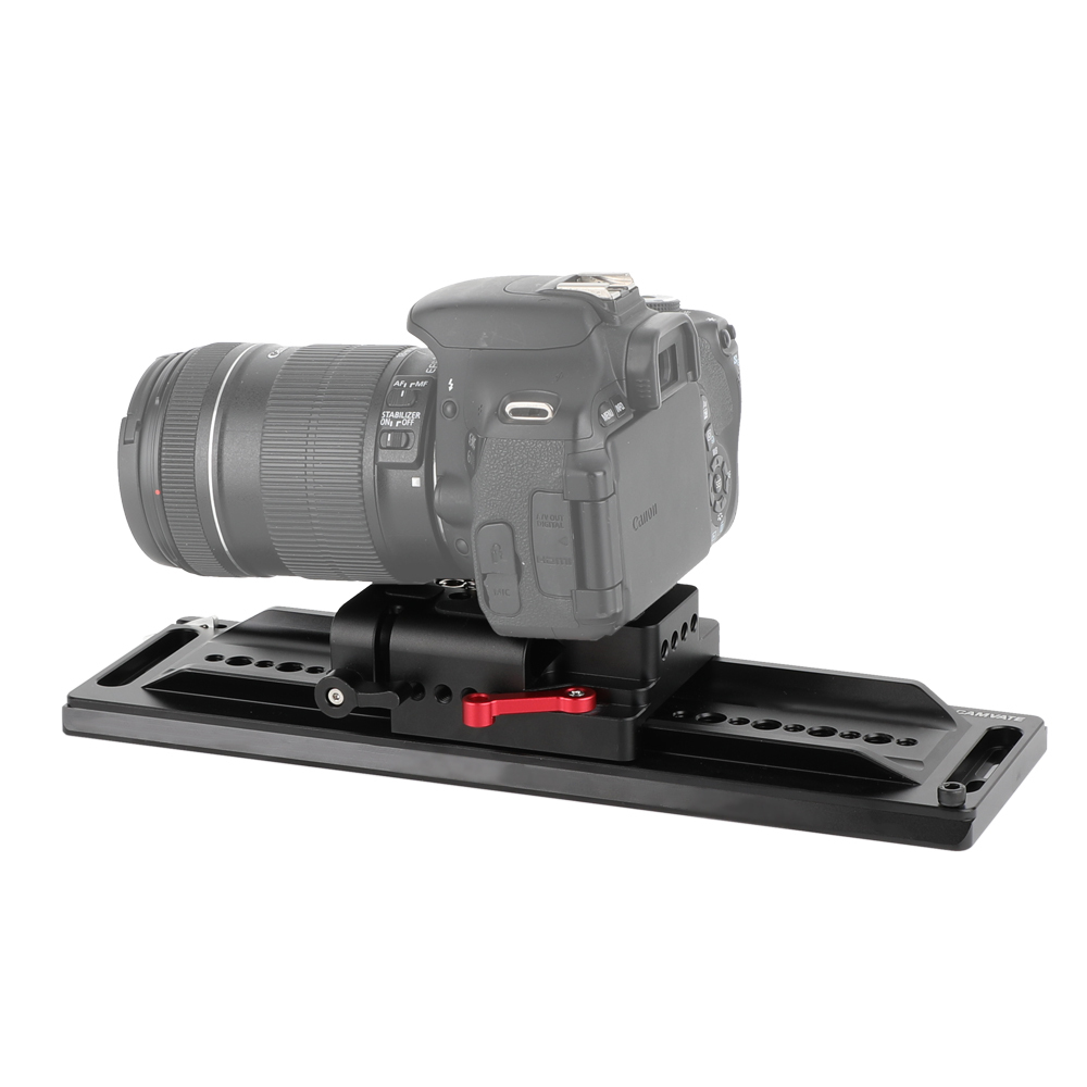 CAMVATE ARRI 12" Dovetail Bridge Plate And QR Base Plate With Double Rod Adapter
