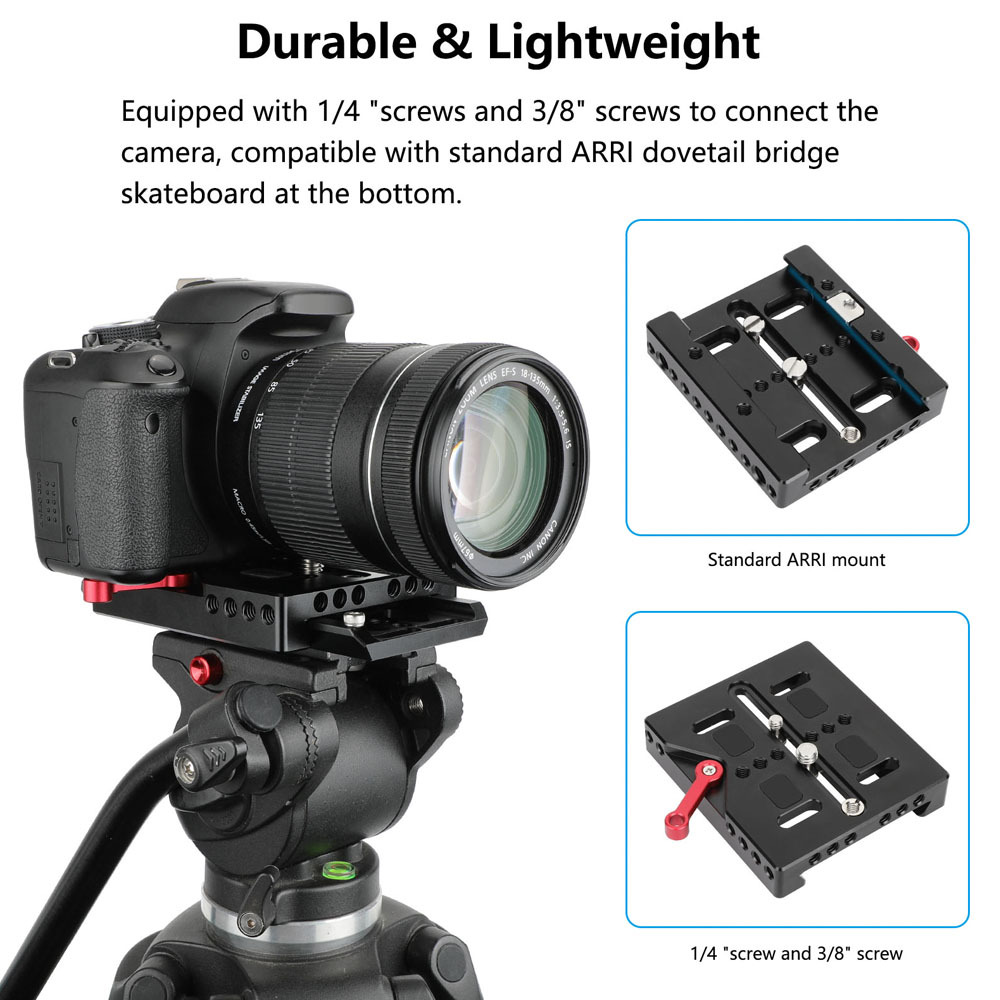 CAMVATE Quick Release Baseplate With Locking Lever For ARRI Dovetail Bridge Plate Sled