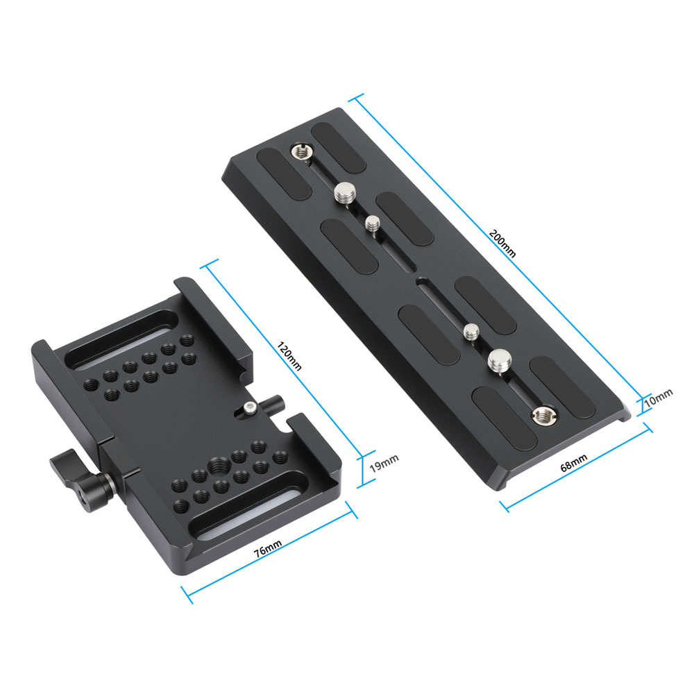 CAMVATE ARRI-Style Dovetail Camera Mount Plate with Clamp Base