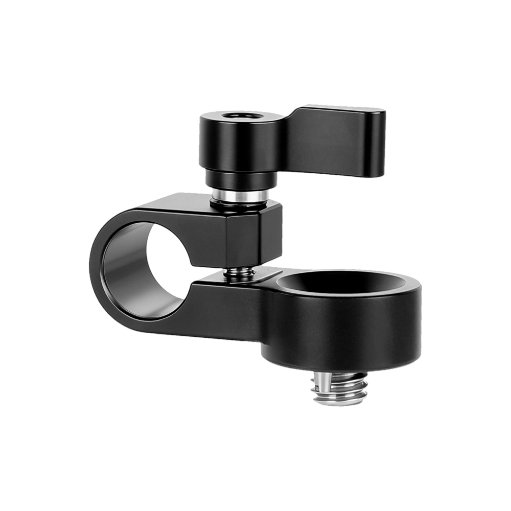 CAMVATE 15mm Single Rod Clamp Adapter Convert To 3/8"-16 Mounting Screw For DSLR Camera Cage Rod Support