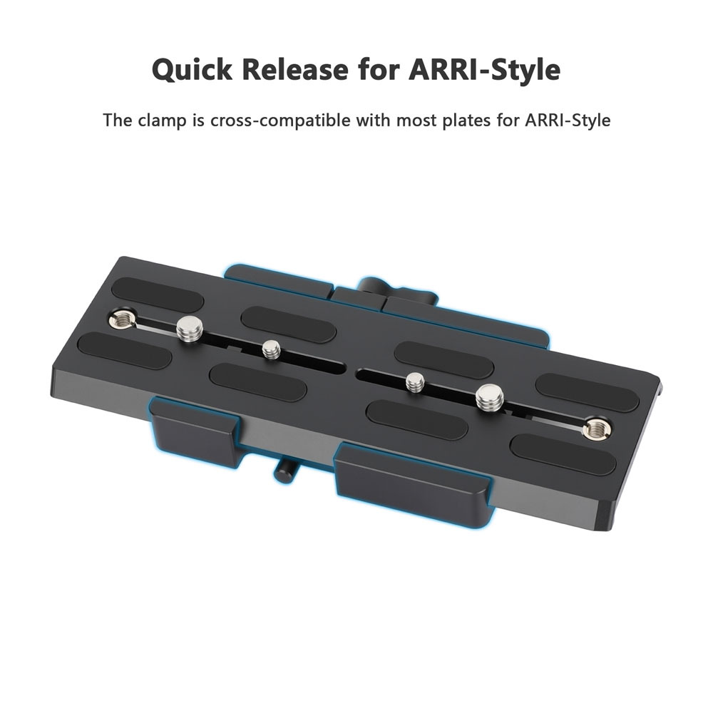 CAMVATE ARRI-Style Dovetail Camera Mount Plate with Clamp Base