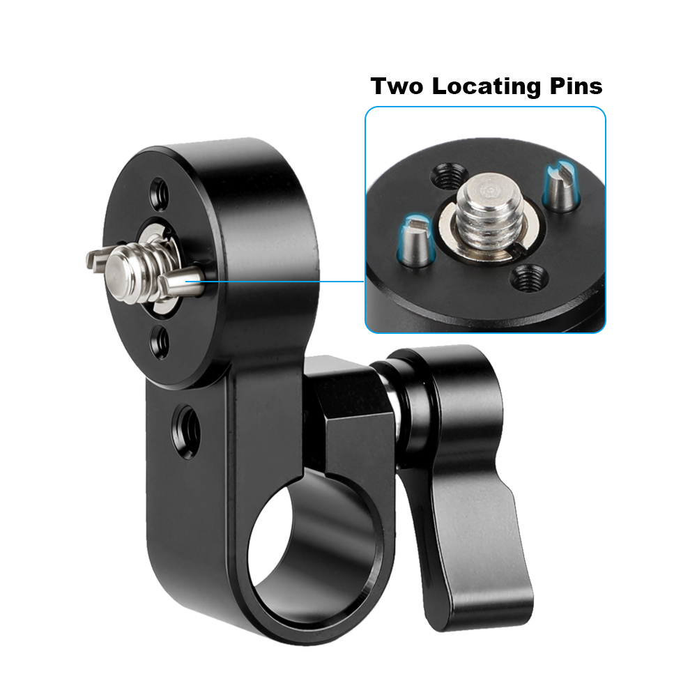 CAMVATE 1/4"-20 Male Anti-Twist to 15mm Single Rod Bracket