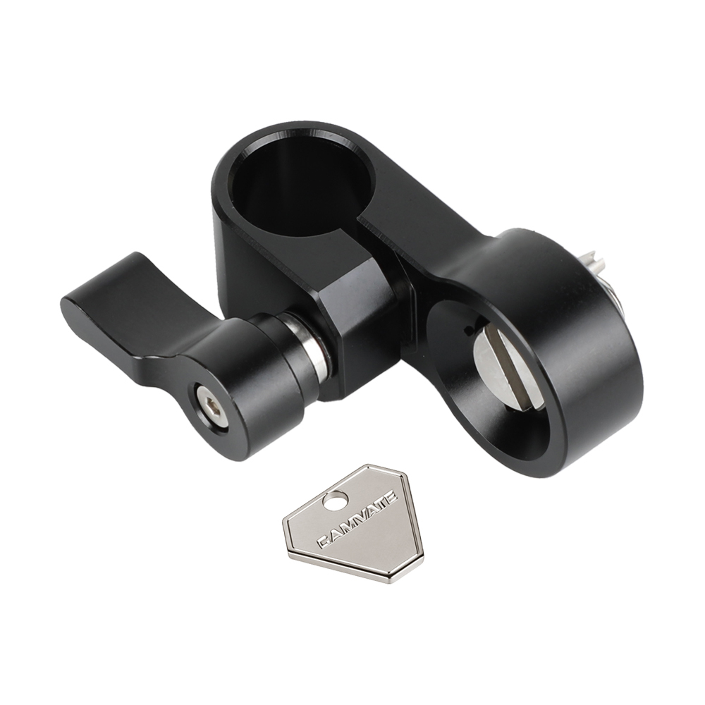 CAMVATE 15mm Single Rod Clamp Adapter Convert To 3/8"-16 Mounting Screw For DSLR Camera Cage Rod Support