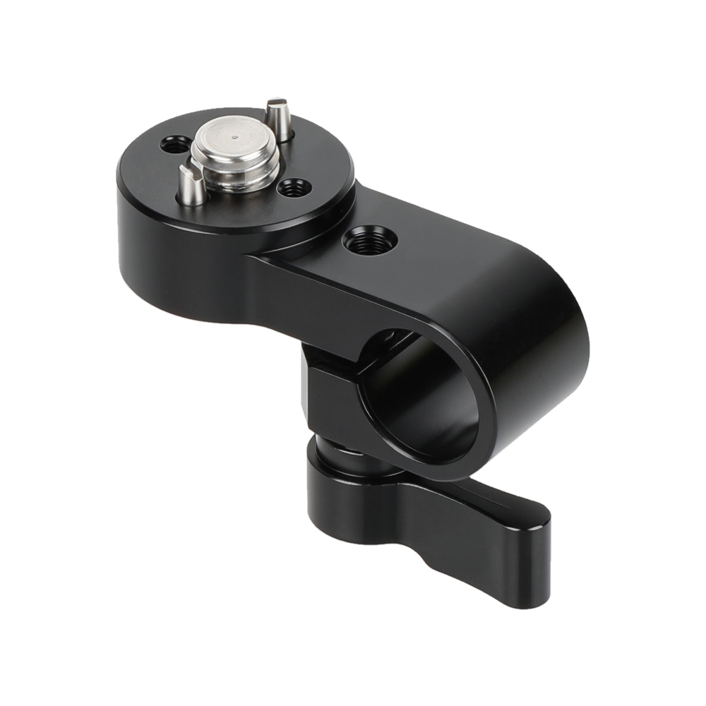 CAMVATE 15mm Single Rod Clamp Adapter Convert To 3/8"-16 Mounting Screw For DSLR Camera Cage Rod Support