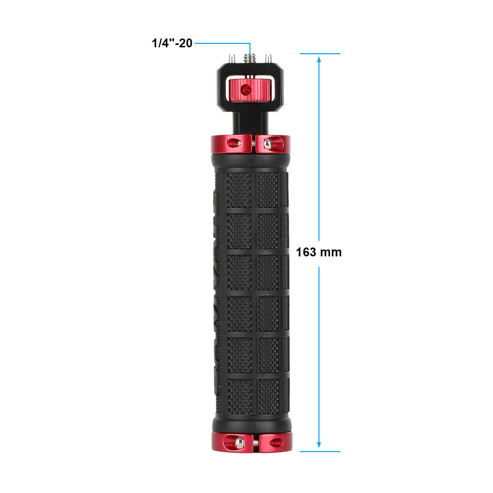 CAMVATE Handle Grip Micro Rod Mount Holder 1/4"-20 Thread with Large Knurled Edge Lock Nut for Camera Video Light Monitor
