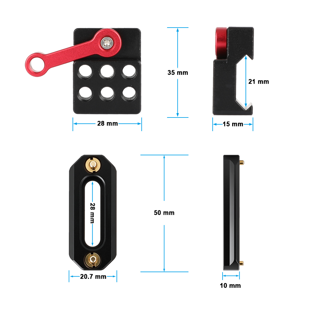 CAMVATE NATO Rail Clamp with 2" Safety Rail V2