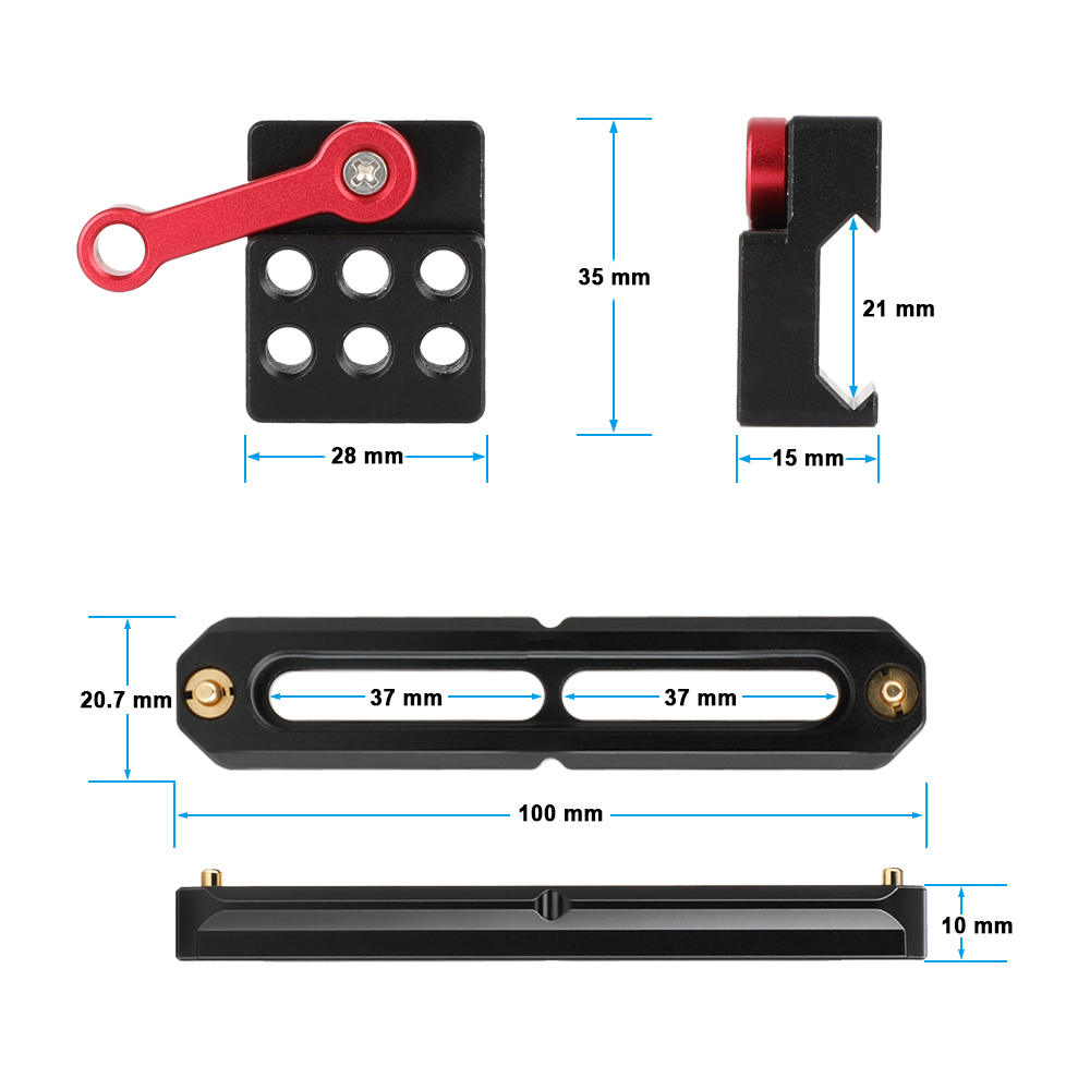 CAMVATE NATO Rail Clamp with 3.9" Safety Rail V2