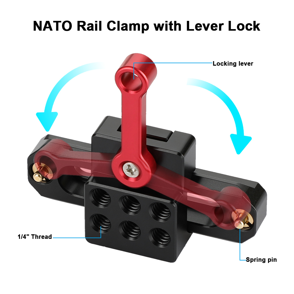 CAMVATE NATO Rail Clamp with 2.8" Safety Rail V2