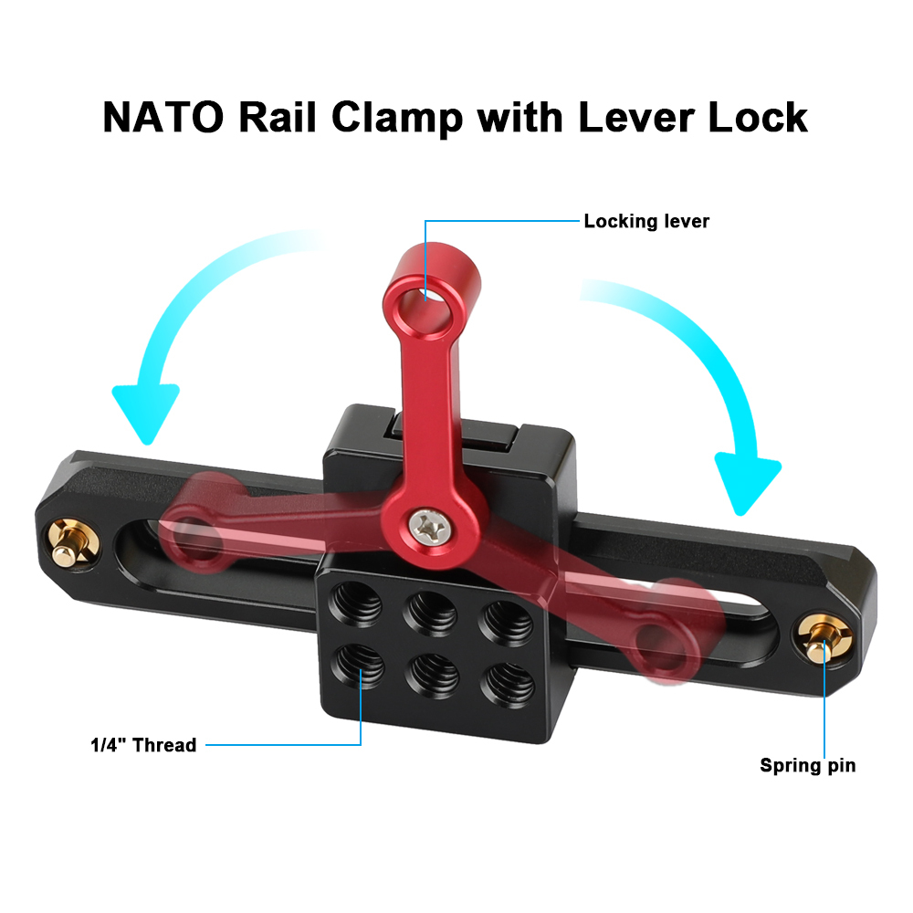 CAMVATE NATO Rail Clamp with 3.9" Safety Rail V2