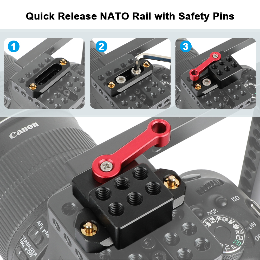 CAMVATE NATO Rail Clamp with 2" Safety Rail V2