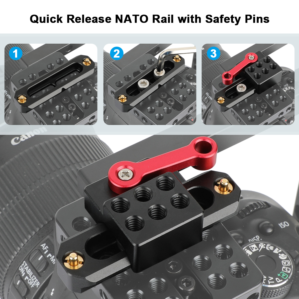 CAMVATE NATO Rail Clamp with 2.8" Safety Rail V2