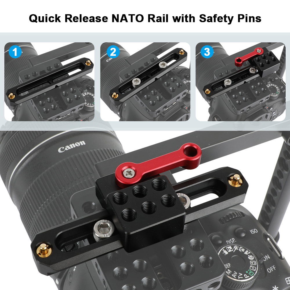 CAMVATE NATO Rail Clamp with 3.9" Safety Rail V2