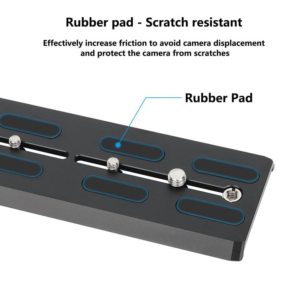 CAMVATE 8" ARRI-Style Dovetail Quick Release Camera Plate with Receiver Base