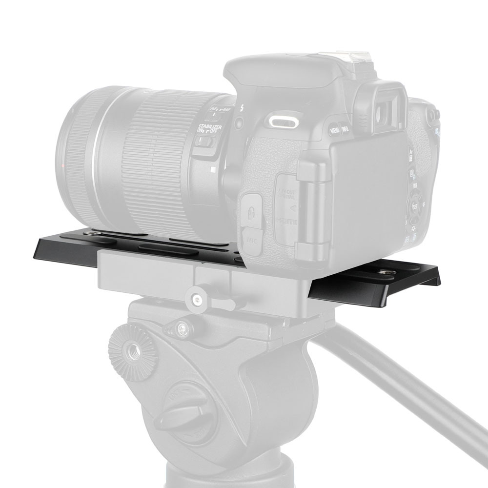 CAMVATE 8" ARRI-Style Dovetail Quick Release Camera Plate with Receiver Base