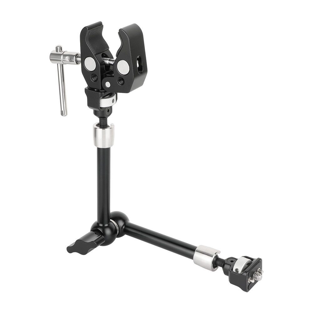 CAMVATE Multipurpose Articulating Arm with Anti-Twist 1/4''-20 Screw Mount (11", Black Knob)