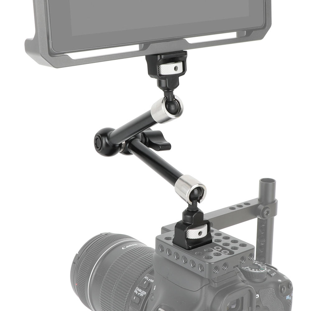 CAMVATE Multipurpose Articulating Arm with Anti-Twist 1/4''-20 Screw Mount (11", Black Knob)