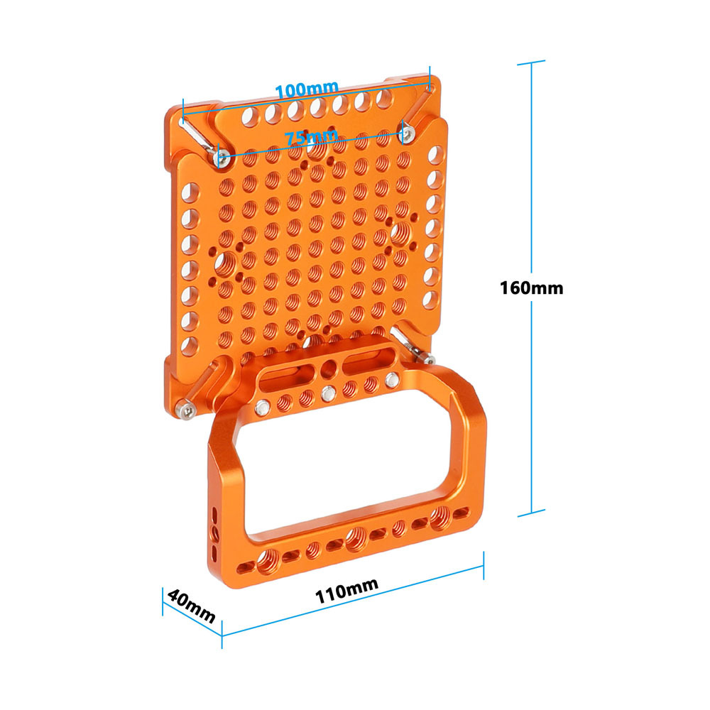 CAMVATE Cheese Plate Extension Mounting Platform with VESA Mount & Orange Handle (75 x 75mm, 100 x 100mm, 200 x 200mm)
