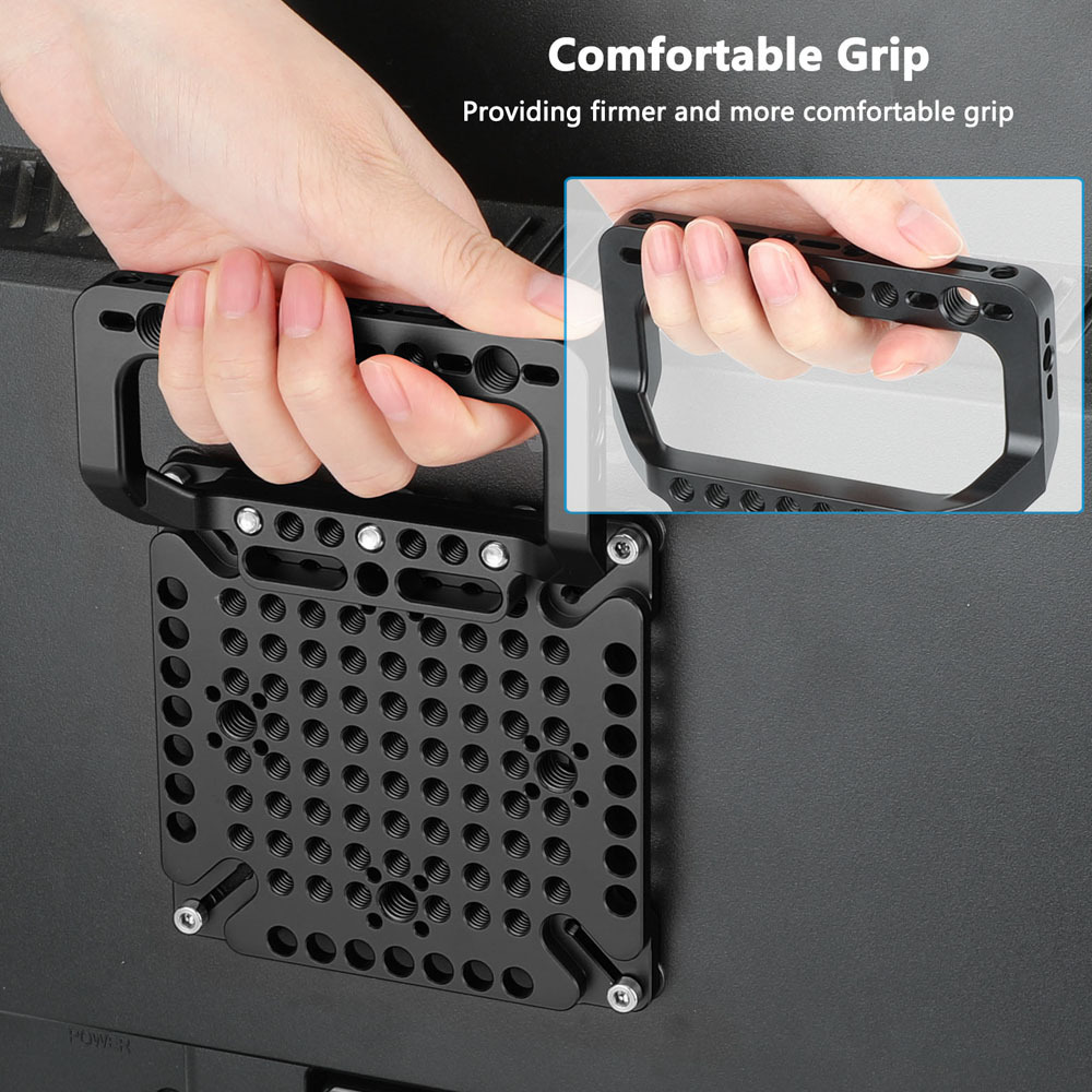 CAMVATE Cheese Plate Extension Mounting Platform with VESA Mount & Orange Handle (75 x 75mm, 100 x 100mm, 200 x 200mm)