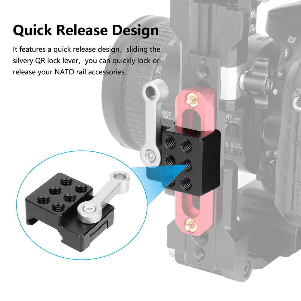 CAMVATE Advanced Quick Release NATO Clamp (Black/Silvery)
