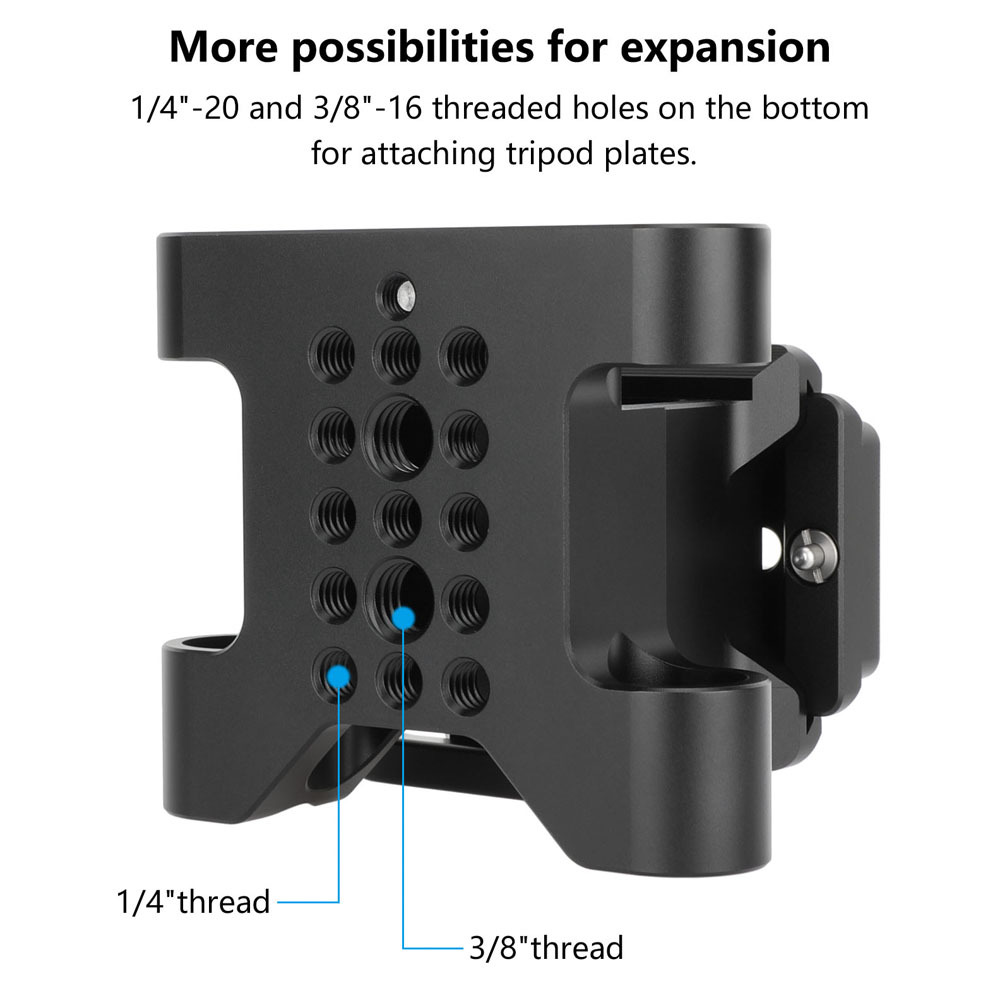 CAMVATE Arca-Type Baseplate Kit with 15mm LWS Rod Mount