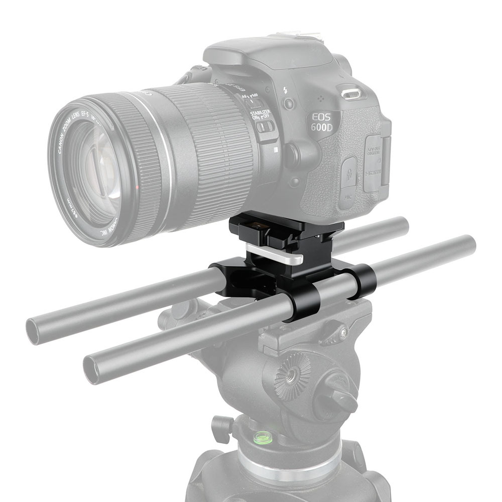 CAMVATE Arca-Type Baseplate Kit with 15mm LWS Rod Mount