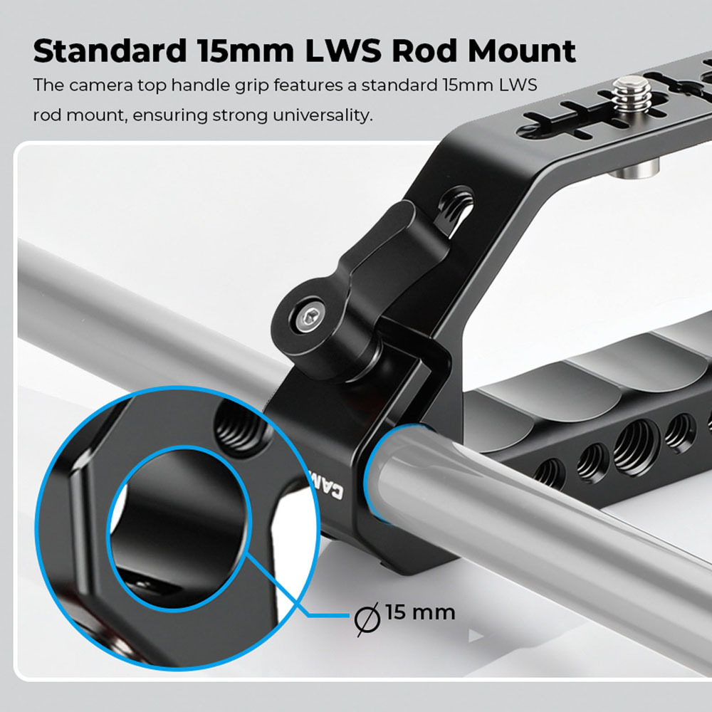 CAMVATE D-Style Handle for Multipurpose VESA Monitor Mounting Cheese Plate (Black)